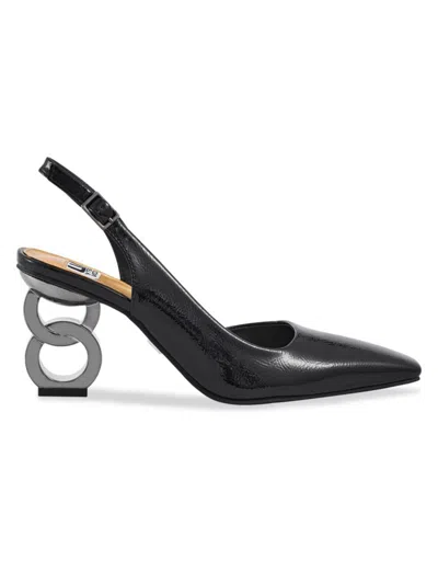 Ninety Union Women's Rain 75mm Metallic Heel Slingback Pumps In Black