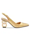 Ninety Union Women's Rain Metallic Heel Slingback Pumps In Gold