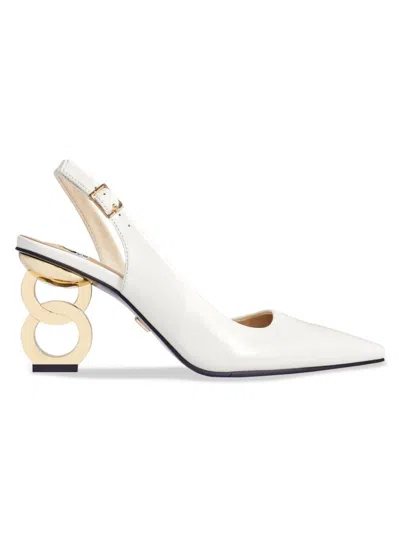 Ninety Union Women's Rain Metallic Heel Slingback Pumps In Ivory