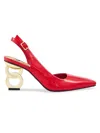 Ninety Union Women's Rain Metallic Heel Slingback Pumps In Red