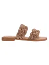 Ninety Union Women's Sunrise Rhinestone Braided Flat Sandals In Rose Gold