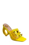 Ninety Union Vegas Sculptural Heel Sandals In Gold