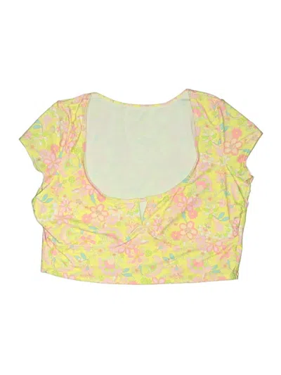 Pre-owned Ninety-nine Degrees Swimsuit Top Yellow Swimwear