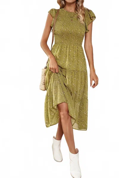 Ninexis Belize Daydream Smocked Dress In Yellow In Multi
