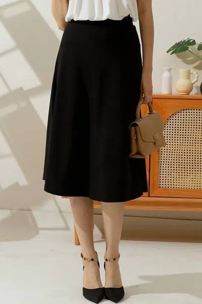 Ninexis Flare A Line Skirt In Black