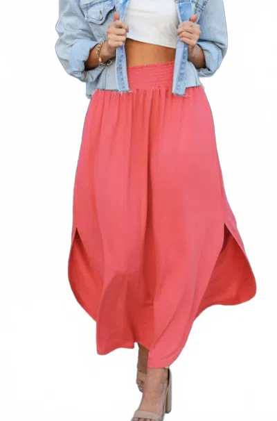 Ninexis Free Spirit Maxi Skirt In Coral In Pink