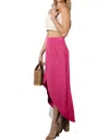 Ninexis Hi-low Open Front Maxi Skirt In Fuchsia In Pink