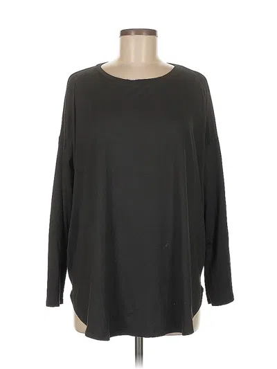 Pre-owned Ninexis Long Sleeve Top Black Boatneck Tops