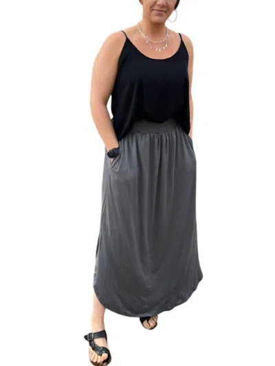 Ninexis Maxi Skirt In Charcoal In Pink