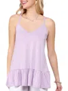 Ninexis Ruffle Hem With Adjustable Cami In Lilac In Blue