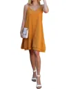 Ninexis Ruffle My Feathers Dress In Mustard In Yellow