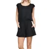 Ninexis Ruffled Sleeve Romper In Black In Black