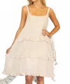Ninexis Sleeveless Tiered Summer Dress In Natural In White