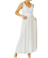 Ninexis Two Hearts Meet Maxi Skirt In Linen In White