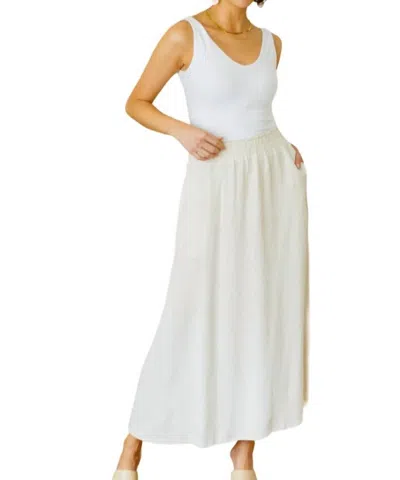Ninexis Two Hearts Meet Maxi Skirt In Linen In White