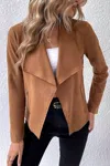 Ninexis Waterfall Open Jacket In Cinnamon In Brown