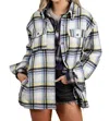 Ninexis Women's Flannel Texture Shacket In Honey In Gold