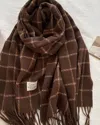 Ninexis Women's Plaid Cashmere Feel Scarf In Coffee In Brown