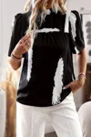Ninexis Women's Tie Back Neck Blouse In Black In Black