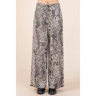 Ninexis Women's Wide Leg Pant In Leopard In Multi