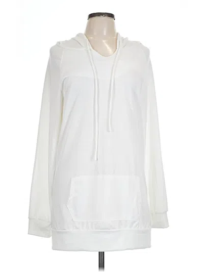 Pre-owned Ninexis Zip Up Hoodie In White