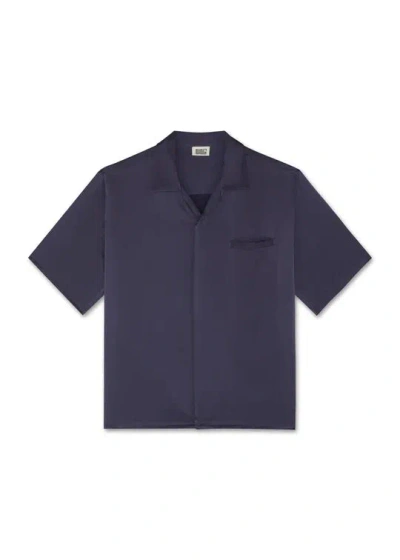 Ning Dynasty Core Short Sleeve Shirt Inkling In Blue