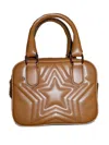 Nini Star Quilted Tote Bag In Brown