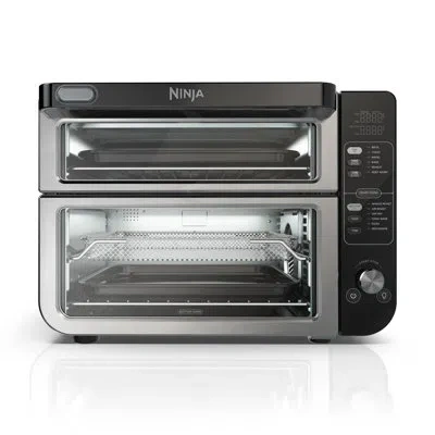 Ninja ® 12-in-1 Double Oven With Flexdoor, Flavorseal & Smart Finish, Rapid Top Convection And Air Fry Bot In Stainless Steel;black