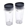 Ninja 16-oz. Single Serve Cups With Lids For  Bl660 In Transparent