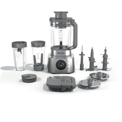Ninja Blender And Food Processor System, Power Blenders For-kitchen And Personal Size, Smoothie Maker, 6 F In Gray;silver