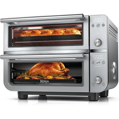 Ninja Double Oven Smart Countertop Oven And Air Fryer In Stainless Steel