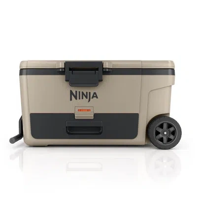 Ninja Frostvault 65qt Wheeled Cooler With Dry Zone, Integrated Fridge-temp Dry Storage Drawer, Premium Hea In Beige