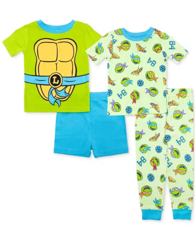 Ninja Turtles Babies' Toddler Boys Cotton Pajamas, 4 Piece Set In Assorted