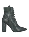 Ninni Woman Ankle Boots Black Size 8 Leather In Black