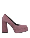 Ninni Woman Pumps Mauve Size 7 Soft Leather In Purple