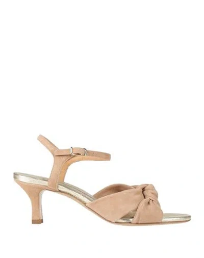 Ninni Woman Sandals Beige Size 8 Leather In Brown