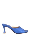 Ninni Woman Sandals Bright Blue Size 8 Leather