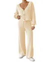 Nino Balcutti 2pc Cardigan & Pant Set In Neutral