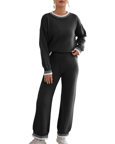 Nino Balcutti 2pc Sweater & Pant Set In Black