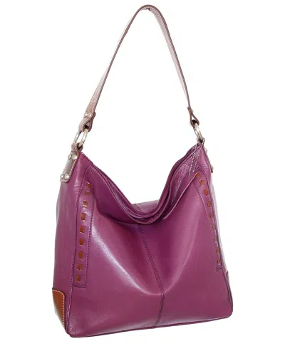 Nino Bossi Alyssa Genuine Leather Hobo Bag In Purple