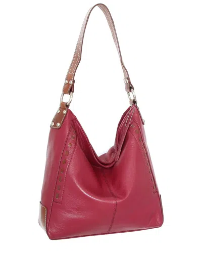 Nino Bossi Alyssa Genuine Leather Hobo Bag In Red