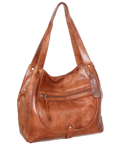 Nino Bossi Braylee Hand-dyed Vintage Leather Satchel In Brown