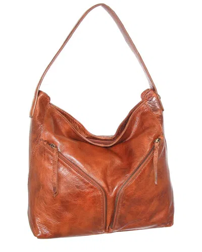 Nino Bossi Emily Hand-dyed Vintage Leather Hobo Bag In Brown