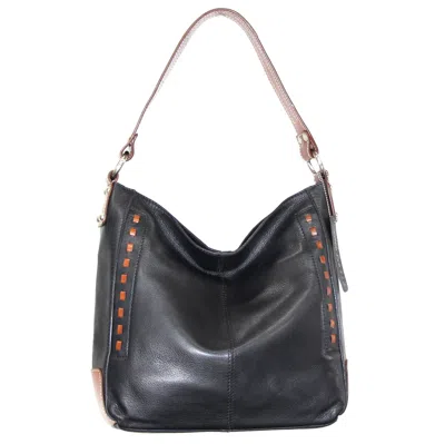 Nino Bossi Everyday Leather Hobo Bag In Black
