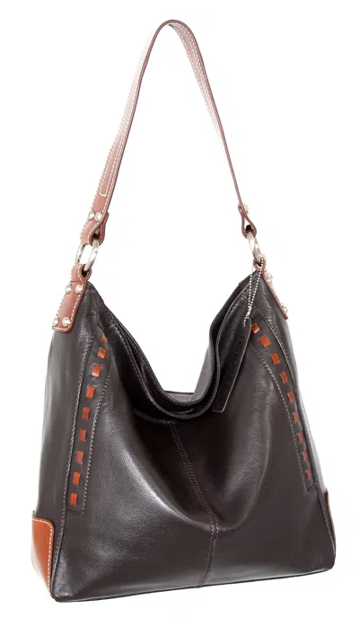 Nino Bossi Everyday Leather Hobo Bag In Chocolate In Brown