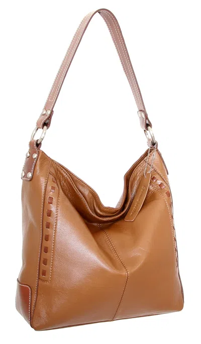 Nino Bossi Everyday Leather Hobo Bag In Cognac In Brown