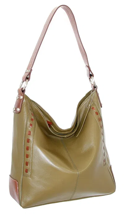 Nino Bossi Everyday Leather Hobo Bag In Green