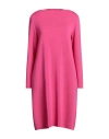 Nino Colombo Woman Mini Dress Fuchsia Size 6 Merino Wool, Lycra In Pink