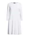 Nino Colombo Woman Mini Dress White Size 8 Rayon, Pbt - Polybutylene Terephthalate