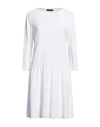 Nino Colombo Woman Mini Dress White Size 6 Rayon, Pbt - Polybutylene Terephthalate